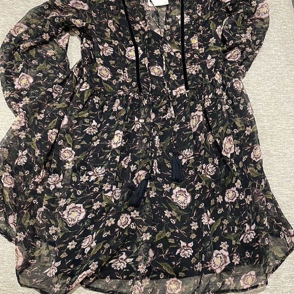 Zara floral baby doll fall dress new xs - Picture 5 of 5